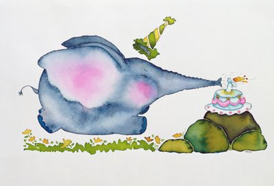Birthday Elephant, 1998 by Maylee Christie